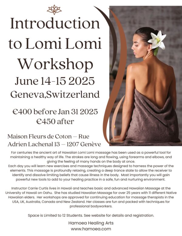 Introduction to Hawaiian Massage June 14-15 2025 Geneva Switzerland